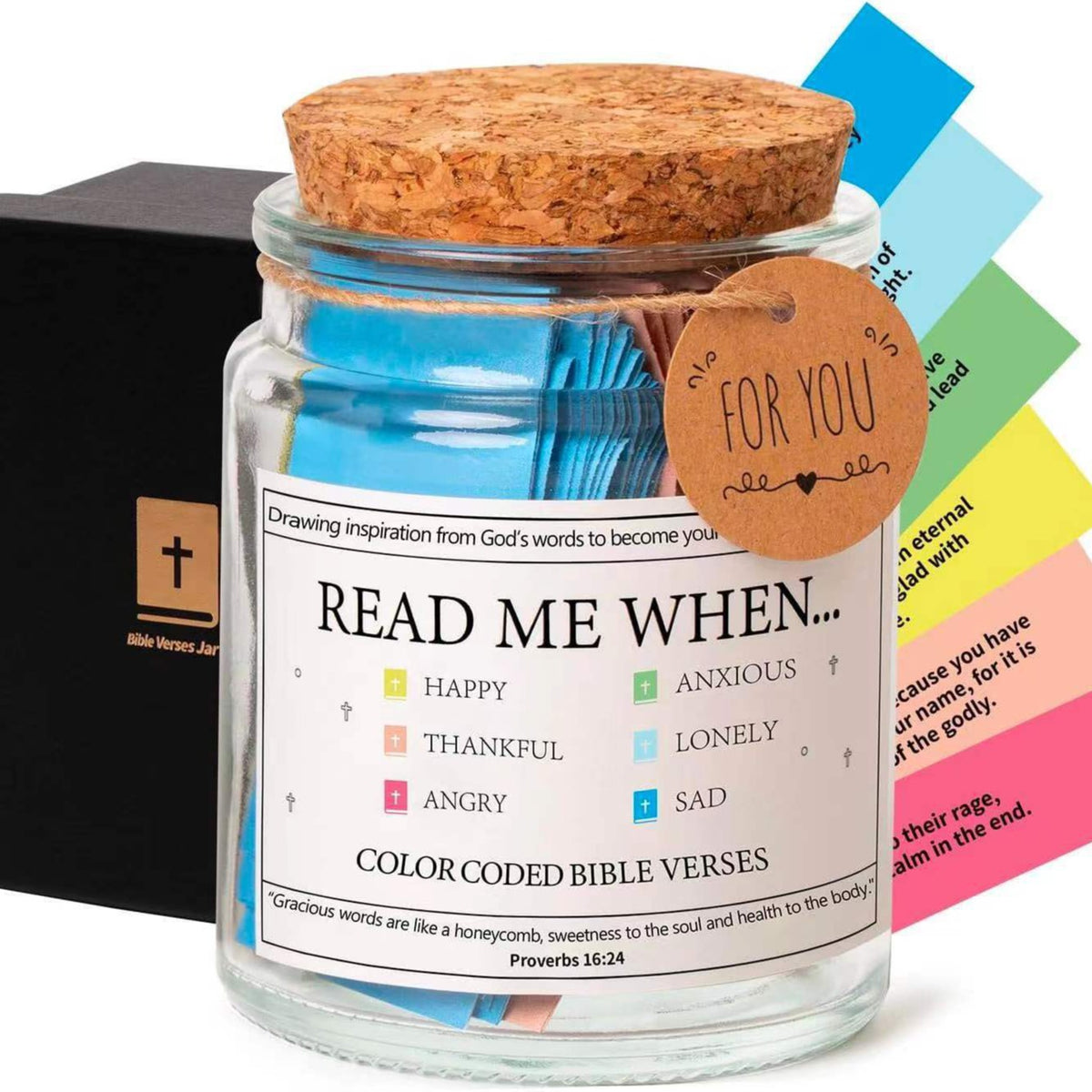 The Promise Remains Hope Jar | Color-Coded Scripture Cards for Anxious, Sad & Hard Days