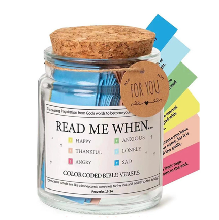 The Promise Remains Hope Jar | Color-Coded Scripture Cards for Anxious, Sad & Hard Days