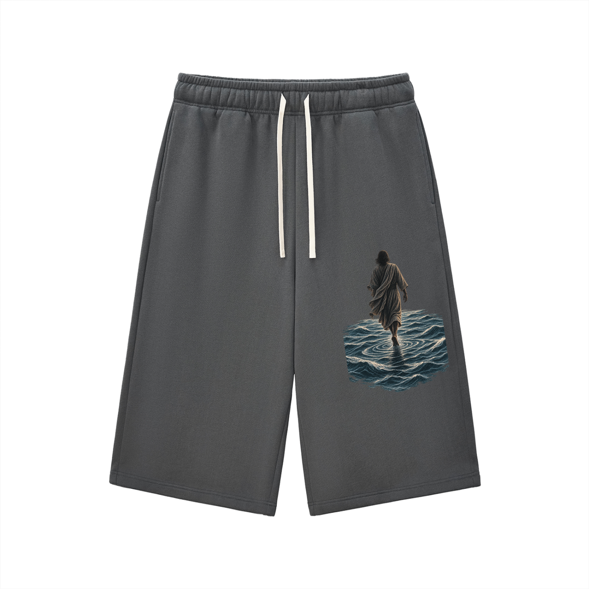 Walking on Water — By Faith Three Quarter Shorts