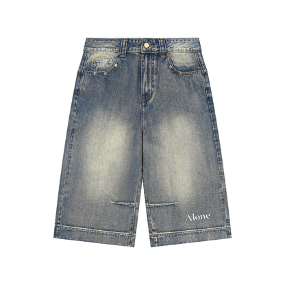 Alone-Vintage Baggy Denim Jorts