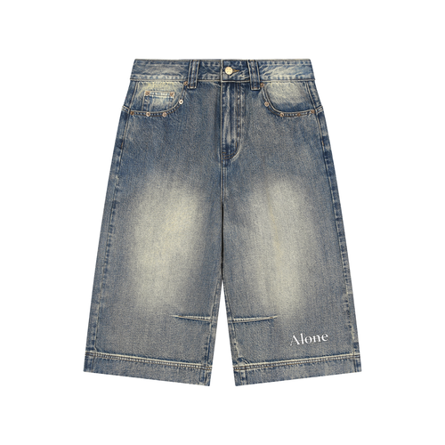 Alone-Vintage Baggy Denim Jorts