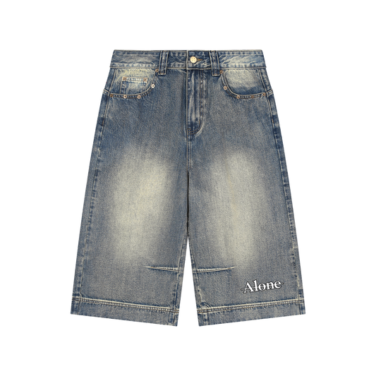 Alone-Vintage Baggy Denim Jorts