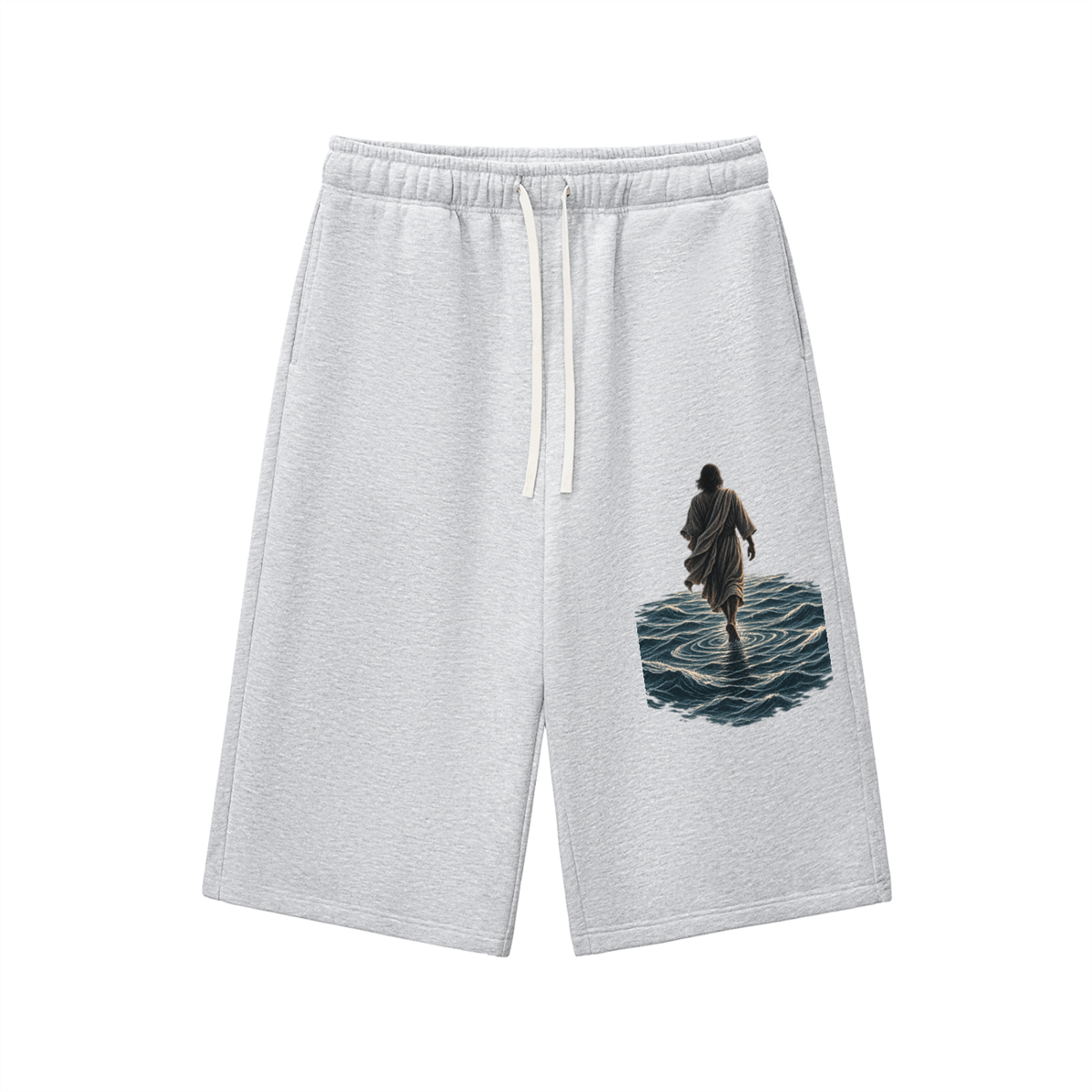Walking on Water — By Faith Three Quarter Shorts